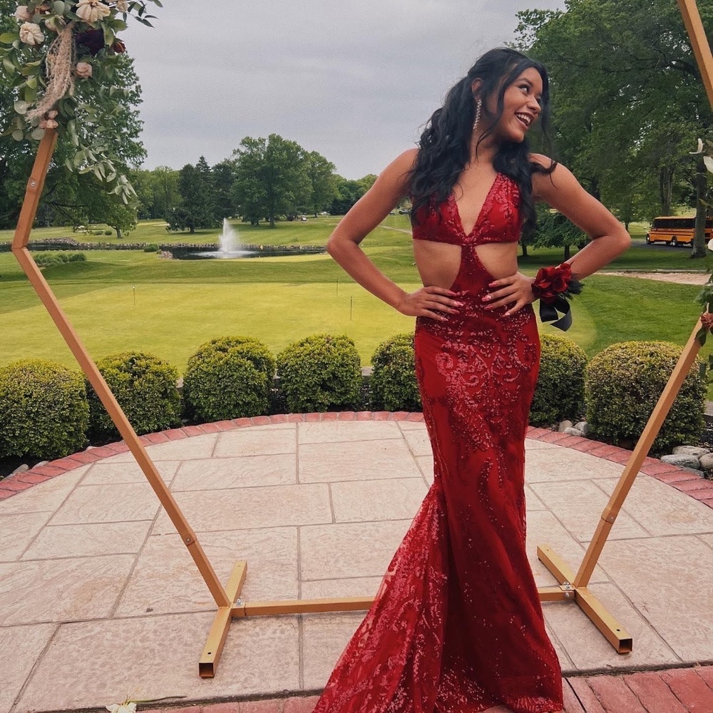 Jayla Deep Red Prom/Formal Dress